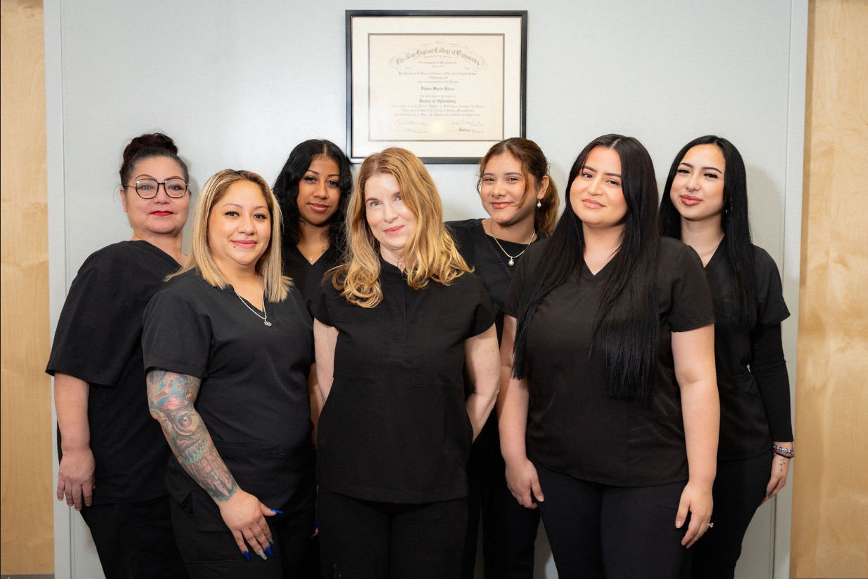 Friendly and professional eye care team at Dr. Diana Risco & Associates providing comprehensive vision services for patients of all ages – eye doctor los angeles